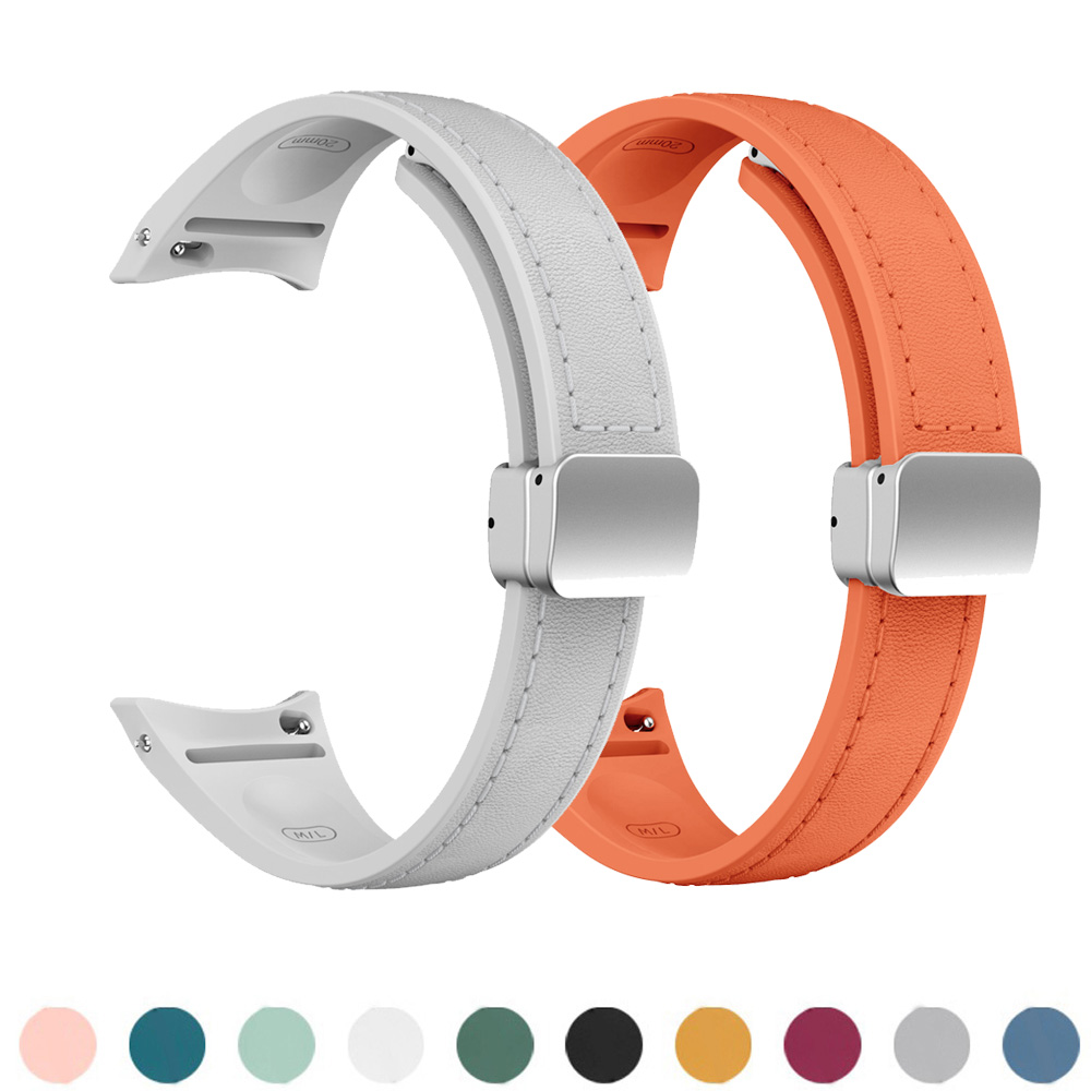 Smartwatch Slim Watches For Men - ของแท้หนัง + สายรัดซิลิโคนสําหรับ Samsung Galaxy Watch