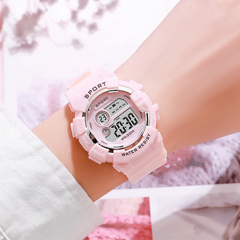 Smartwatch Watches Boys - แฟชั่นนาฬิกาเด็กส่องสว่างกันน้ํากีฬานาฬิกาดิจิตอลนาฬิกาปลุกนาฬิกาเด็กนักเรียนหญิงสมาร์ทนาฬิกาอิเล็กทรอนิกส์ของขวัญ