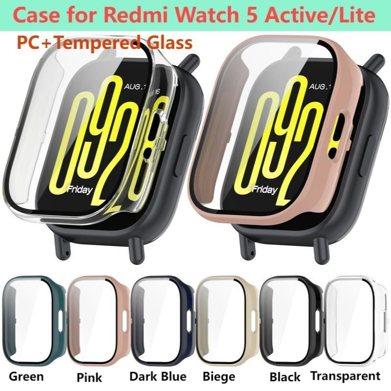 Smartwatch English - กระจกกันรอย + เคสพีซีสำหรับ Redmi Watch 5