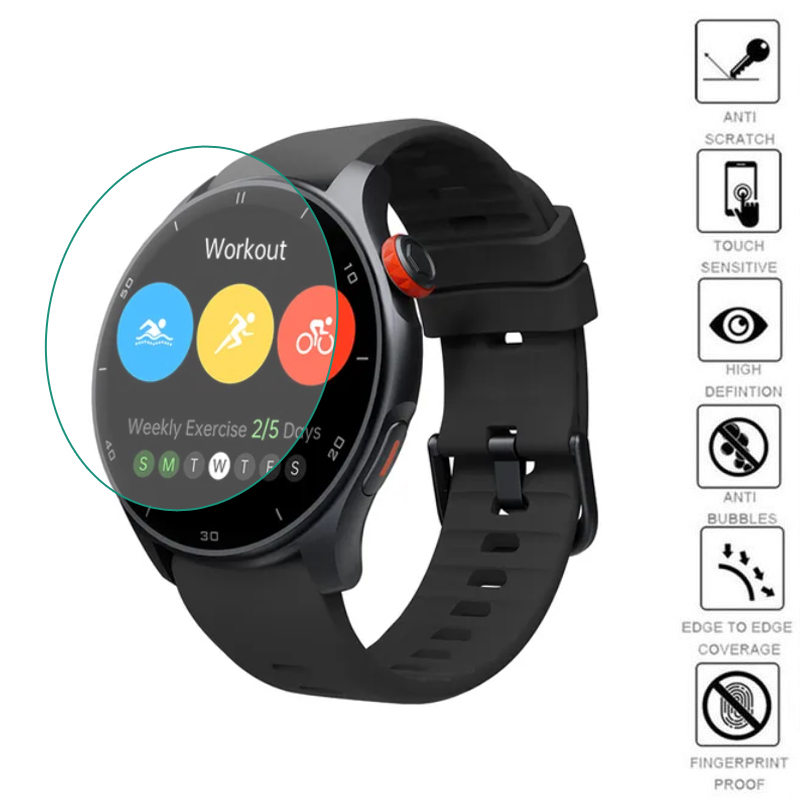 Smartwatch English - ฟิล์มป้องกันอัจฉริยะแบบใสนิ่ม TPU สำหรับ iGPSPORT LW10สมาร์ทวอท์ชอุปกรณ์เสริมฝาครอบป้องกันหน้าจอ5ชิ้น