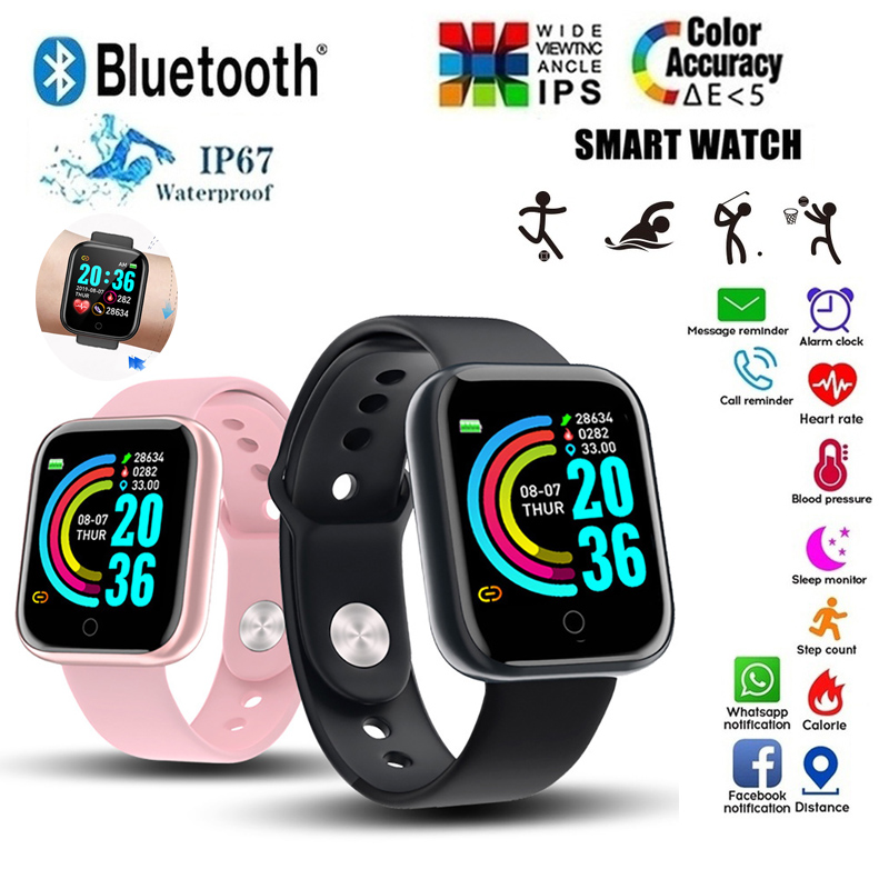 Watch Display Pillow - นาฬิกาอัจฉริยะมัลติฟังก์ชั่นผู้ชายผู้หญิงเชื่อมต่อบลูทูธโทรศัพท์เพลงฟิตเนสสร้อยข้อมือกีฬาเครื่องวัดการนอนหลับ Y68 สมาร์ทวอทช์