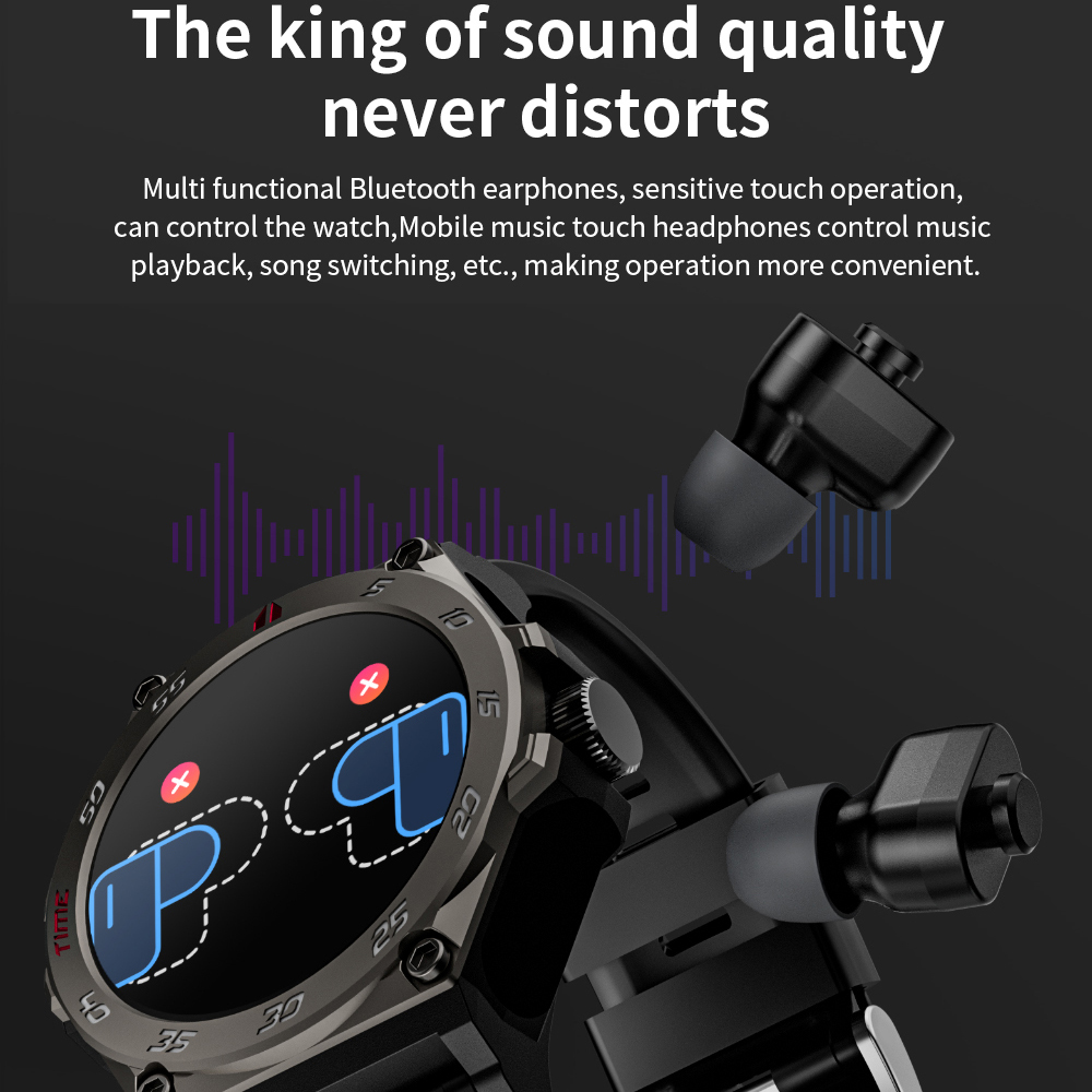 Smartwatch Noise Watches For Men - 696 ใหม่ล่าสุด TWS ชุดหูฟังลดเสียงรบกวนสมาร์ทวอทช์ผู้ชายอัตราการเต้นของหัวใจหูฟังกีฬาบลูทูธสมาร์ทวอทช์ผู้หญิงกันน้ำ
