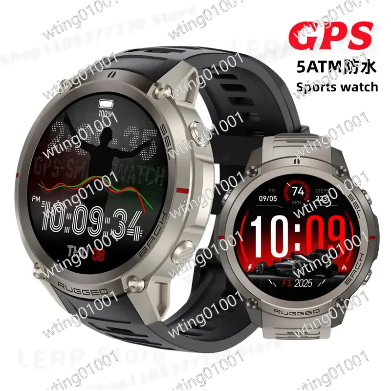Heart Rate Gps Watch - สำหรับนาฬิกาอัจฉริยะ DM59 พร้อมฟังก์ชันโทรผ่านบลูทูธ กันน้ำระดับ 5ATM ติดตาม