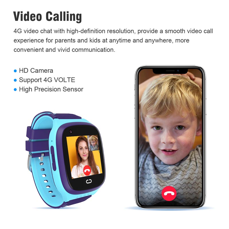 Smartwatch Watches Boys - โทรศัพท์นาฬิกา Android 4G GPS NANO ซิมการ์ดกันน้ํา