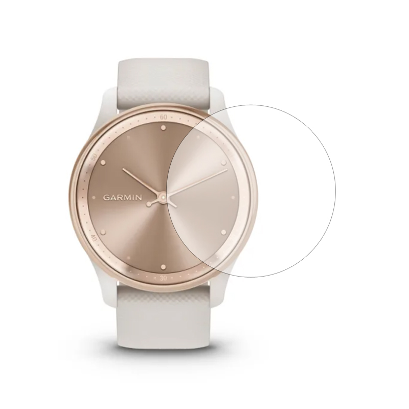 Smartwatch English - กระจกนิรภัยแข็งใสฟิล์มป้องกันสําหรับ Garmin Vivomove Trend Smartwatch ป้องกันหน้าจออุปกรณ์เสริมสําหรับนาฬิกาสมาร์ท