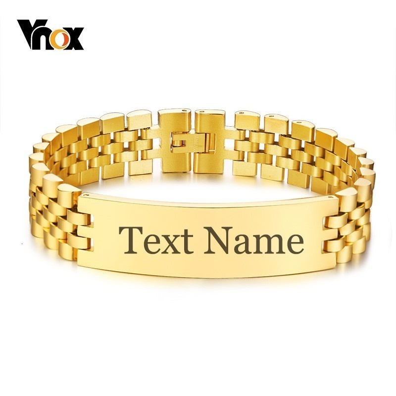 Bracelet Link Remover - Vnox Mens 15 มม.ID: สร้อยข้อมือส่วนบุคคลฟรีแกะสลักชื่อ Love