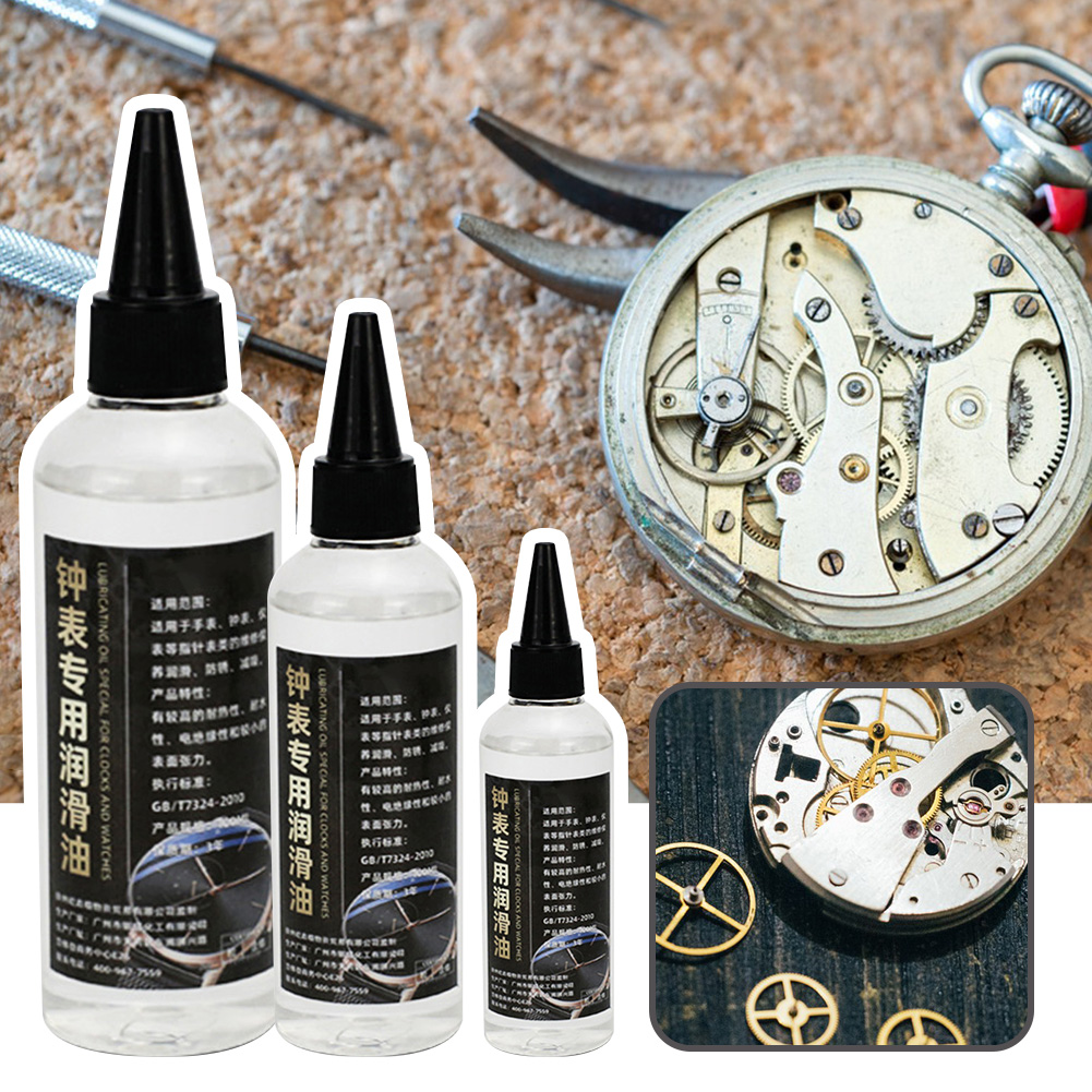 Watch Lubricant Oil - น้ำมันหล่อลื่นสำหรับกลไกนาฬิกาขนาด 10/50/100 มล. สำหรับนาฬิกาข้อมือ นาฬิกาจับเวลา น้ำมันซ่อมบำรุงที่จำเป็นสำหรับการดูแลรักษานาฬิกา