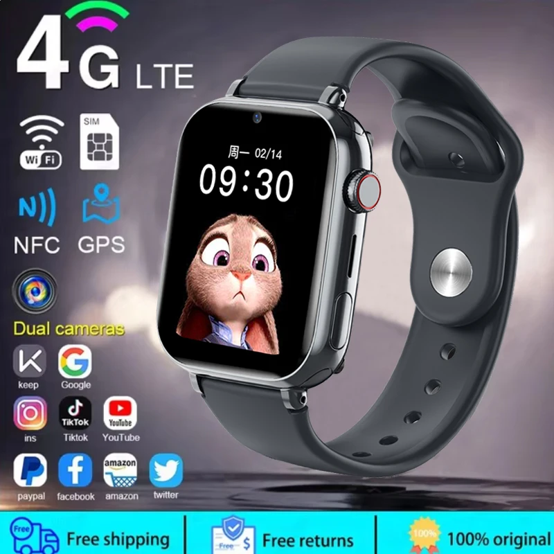 Smartwatch Watches Boys - 2025 สมาร์ทนาฬิกาเด็กตําแหน่ง LBS SOS โทรศัพท์ซิมการ์ดกล้องนาฬิกาปลุกเด็กนาฬิกาอิเล็กทรอนิกส์ของขวัญเด็กผู้หญิง