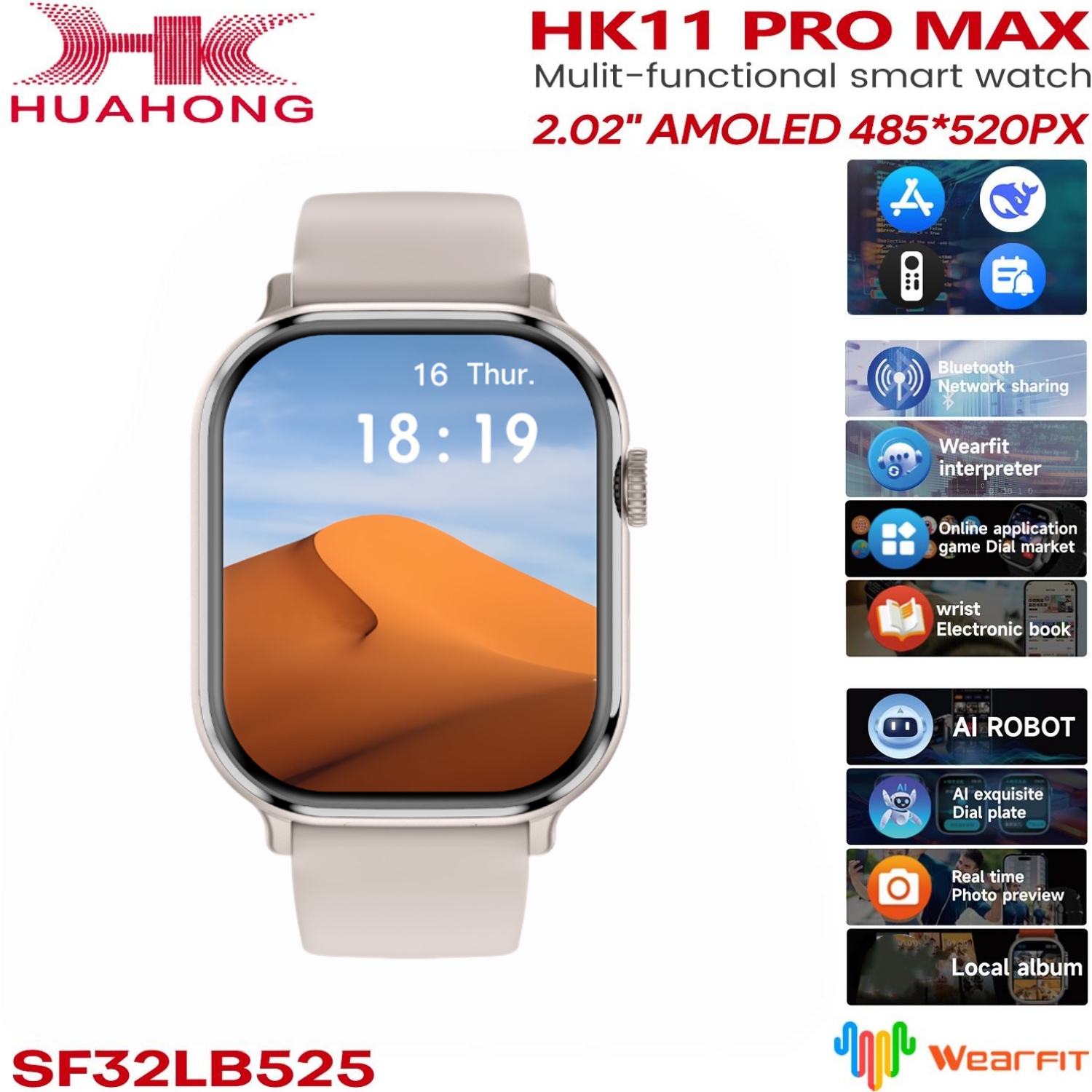 Heart Rate Gps Watch - สมาร์ทวอทช์ HK11 Pro MAX รุ่นดั้งเดิม หน้าจอ