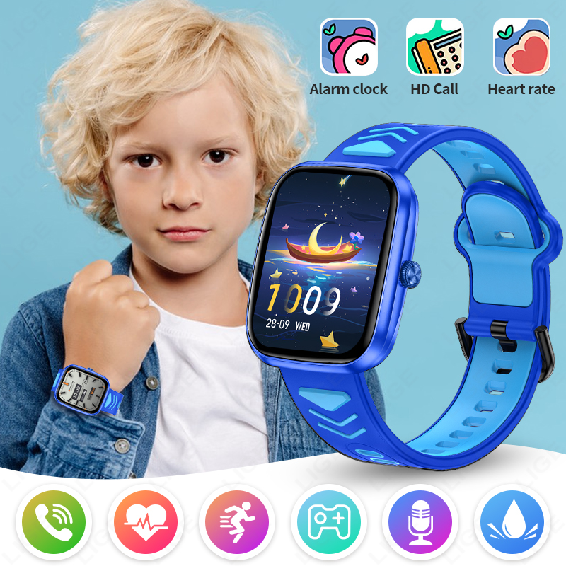 Smartwatch Watches Boys - นาฬิกาสมาร์ทวอทช์เด็ก LIGE 2026 หน้าจอสัมผัส HD พร้อมเกมส์