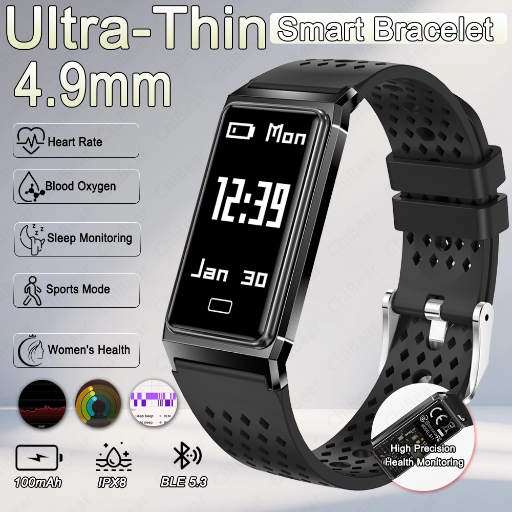 Smartwatch Slim Watches For Men - สมาร์ทวอทช์รุ่นใหม่ปี 2026 ขนาด 4.9 มม. ดีไซน์โค้งบางเฉียบ