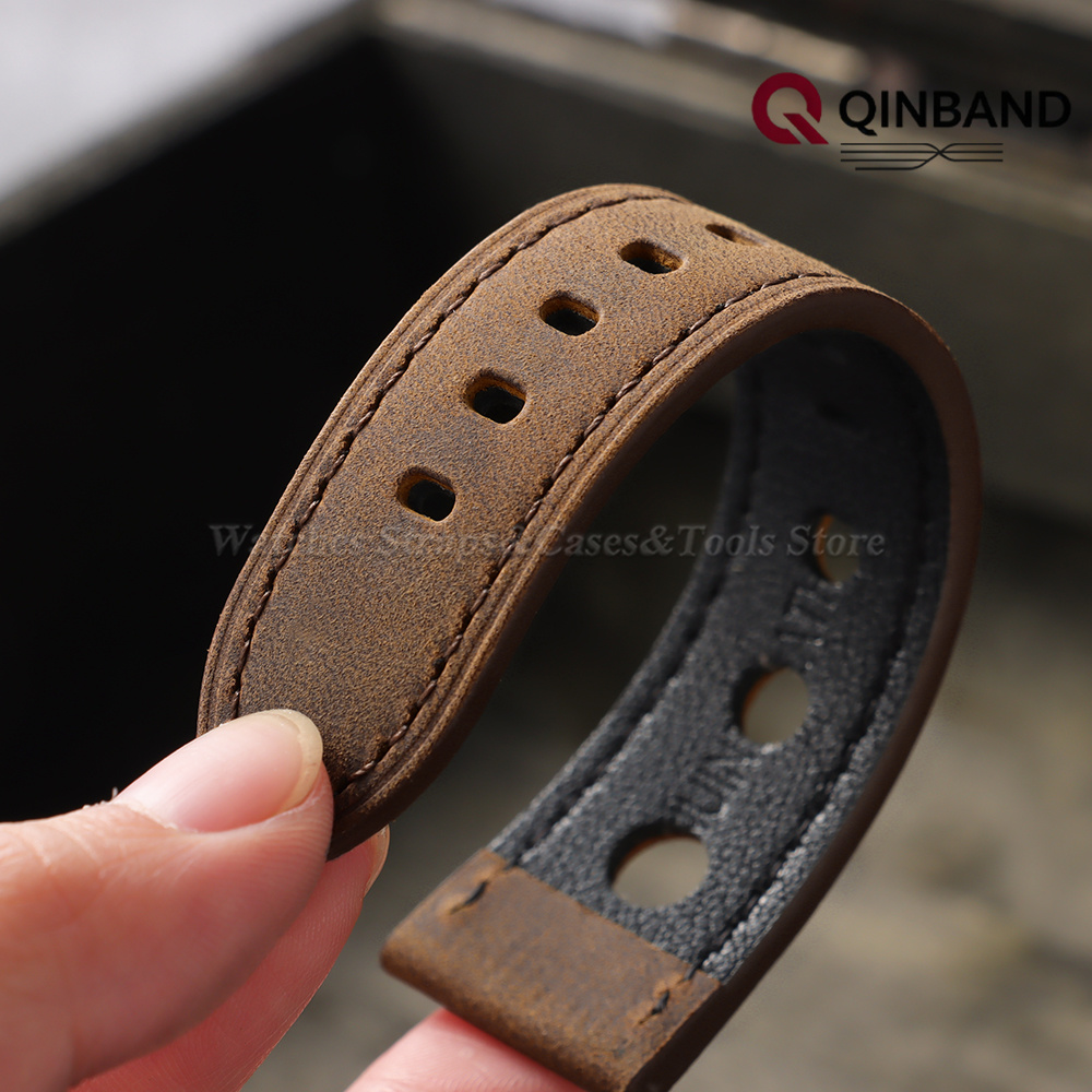 สายนาฬิกาหนังวินเทจ ระบายอากาศ - Smartwatch Vintage Watches For Men บทวิจารณ์และราคา