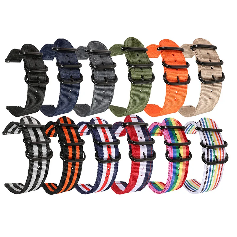 20 มม. 22 มม. สายนาฬิกาไนลอนแบ - Smartwatch Army Watches For Men บทวิจารณ์และราคา