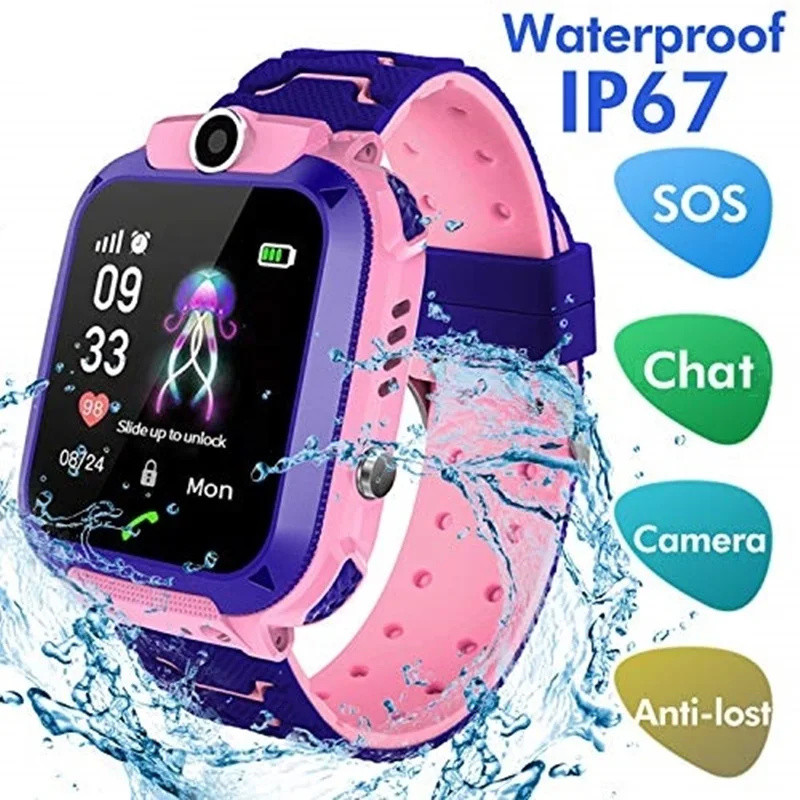 2G เด็กดูสมาร์ท SOS โทรตําแหน่ - Smartwatch Watches Boys บทวิจารณ์และราคา