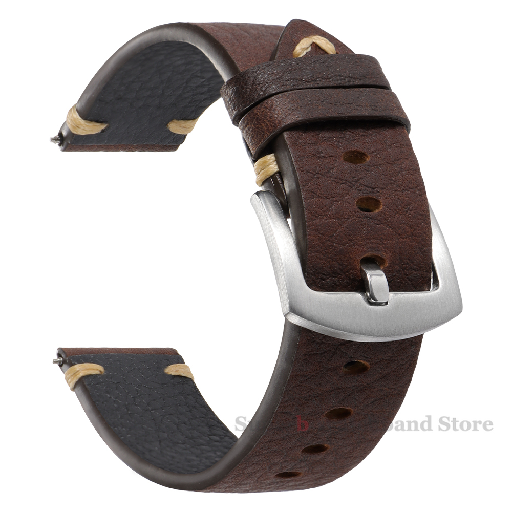 สายหนังแท้สําหรับนาฬิกา Vintag - Smartwatch Vintage Watches For Men บทวิจารณ์และราคา