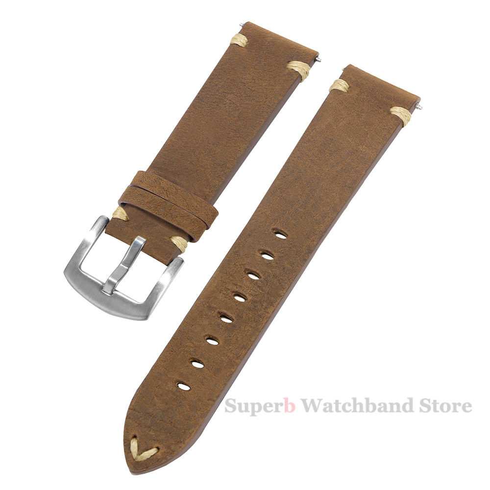 สายหนังแท้สําหรับนาฬิกา Vintag - Smartwatch Vintage Watches For Men บทวิจารณ์และราคา