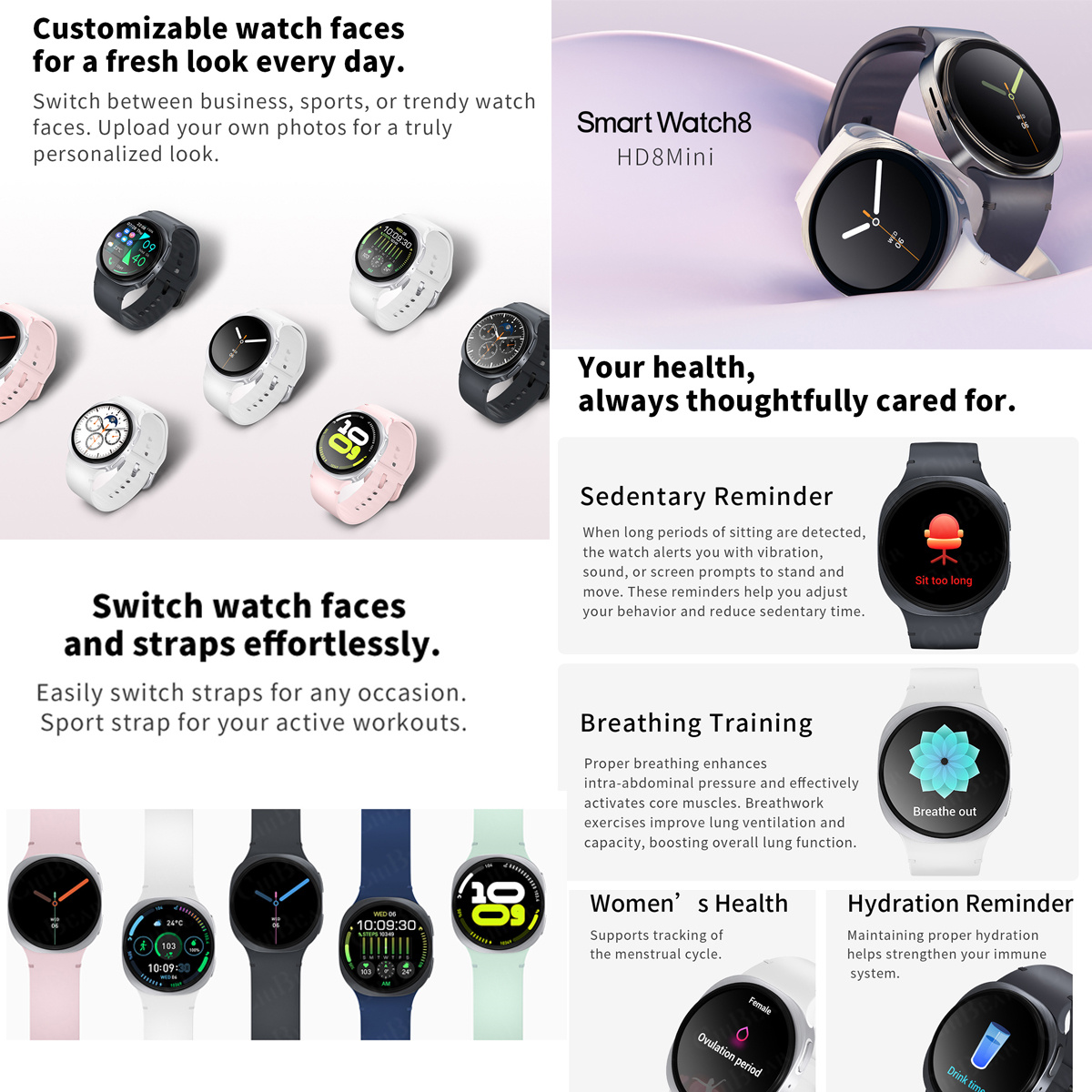 2026 นาฬิกาใหม่ 8 มินิ GPS ติด - Smartwatch Watches For Men Digital บทวิจารณ์และราคา