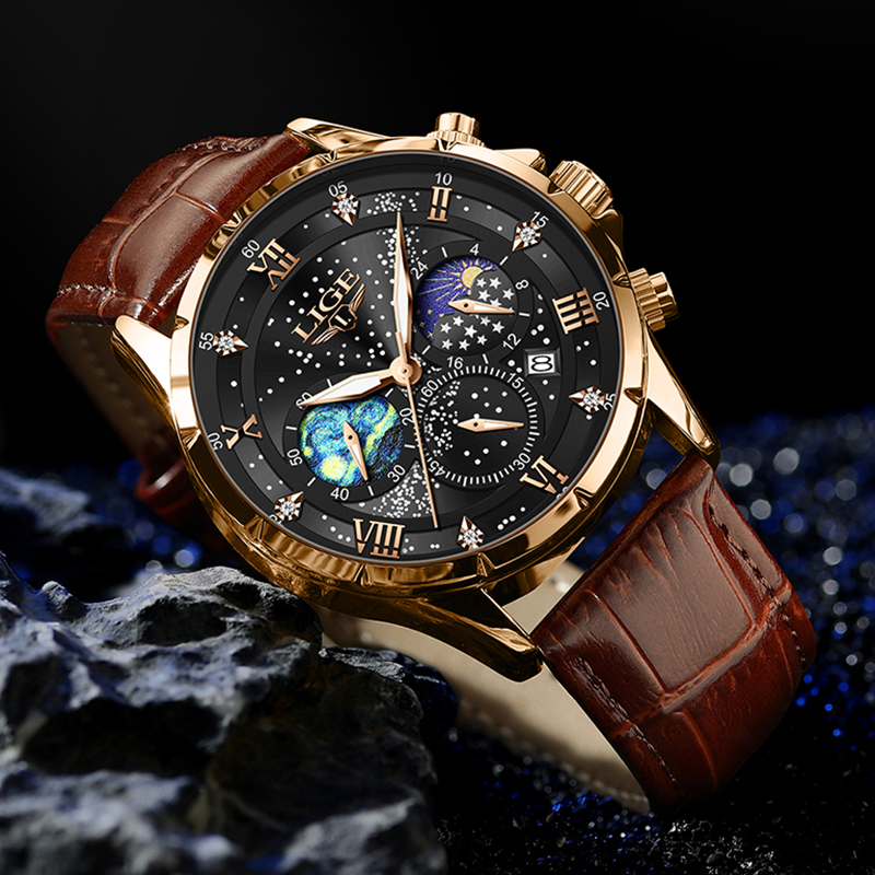LIGE ใหม่นาฬิกาข้างขึ้นข้างแรม - Smartwatch Army Watches For Men บทวิจารณ์และราคา