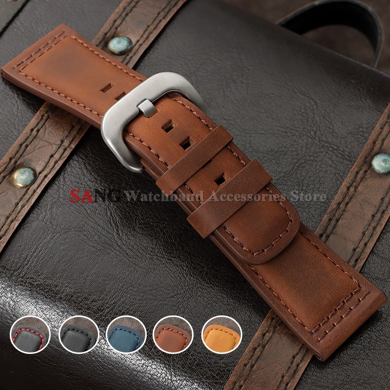 สายนาฬิกาหนังวินเทจขนาด 28 มม. - Smartwatch Vintage Watches For Men บทวิจารณ์และราคา