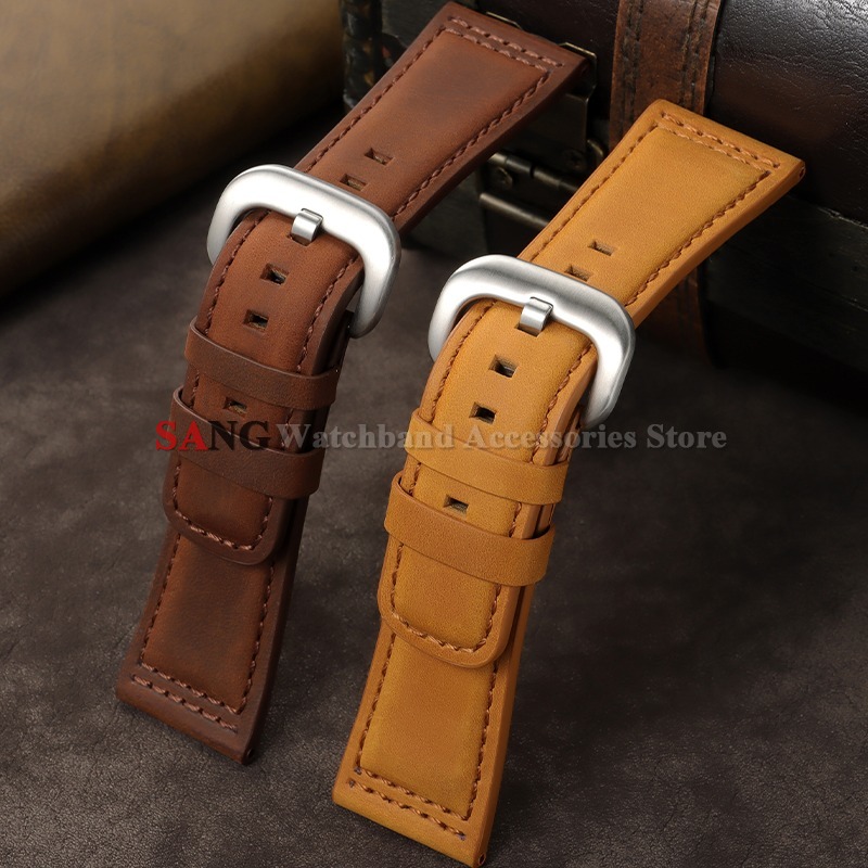 สายนาฬิกาหนังวินเทจขนาด 28 มม. - Smartwatch Vintage Watches For Men บทวิจารณ์และราคา