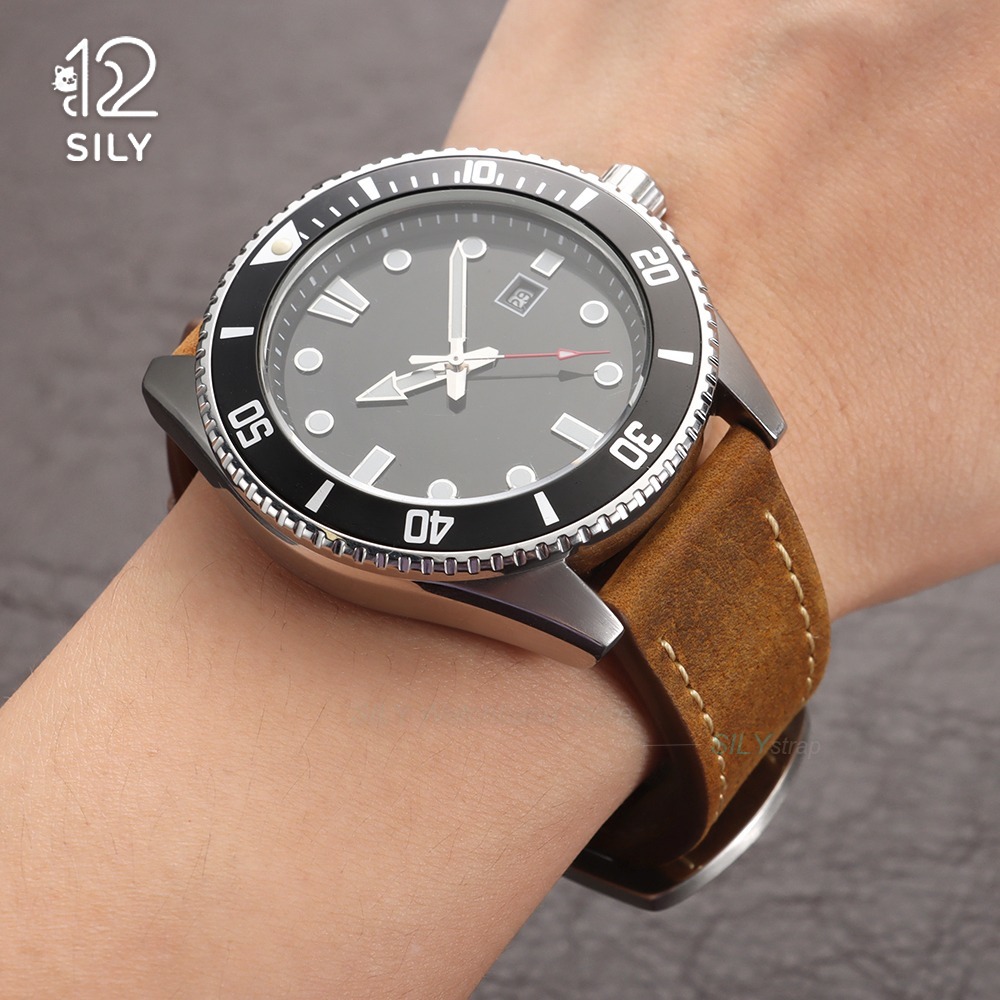 สายนาฬิกาหนังวัวแท้ขนาด 20/22  - Smartwatch Vintage Watches For Men บทวิจารณ์และราคา