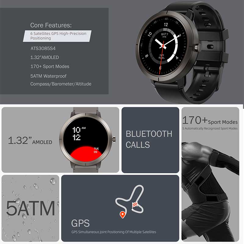 สมาร์ทวอทช์ GPS ปี 2026 หน้าจอ - Heart Rate Gps Watch บทวิจารณ์และราคา
