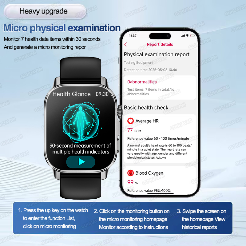 นาฬิกาสมาร์ทวอทช์วิเคราะห์อารม - Smartwatch Watches For Men Digital บทวิจารณ์และราคา