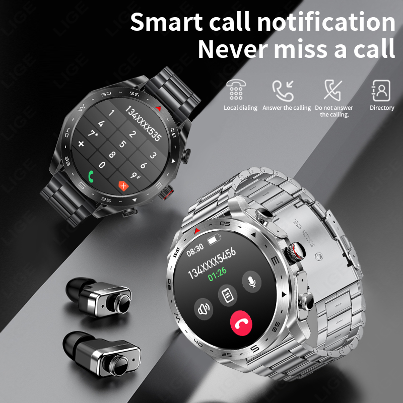 LIGE หน้าจอ AMOLED สมาร์ทวอทช์ - Smartwatch Noise Watches For Men บทวิจารณ์และราคา