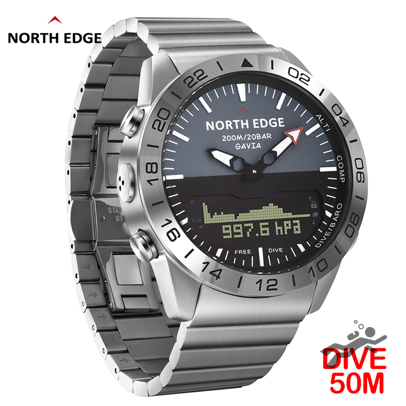 NORTH EDGE นาฬิกาดำน้ำสำหรับผู - Smartwatch Army Watches For Men บทวิจารณ์และราคา