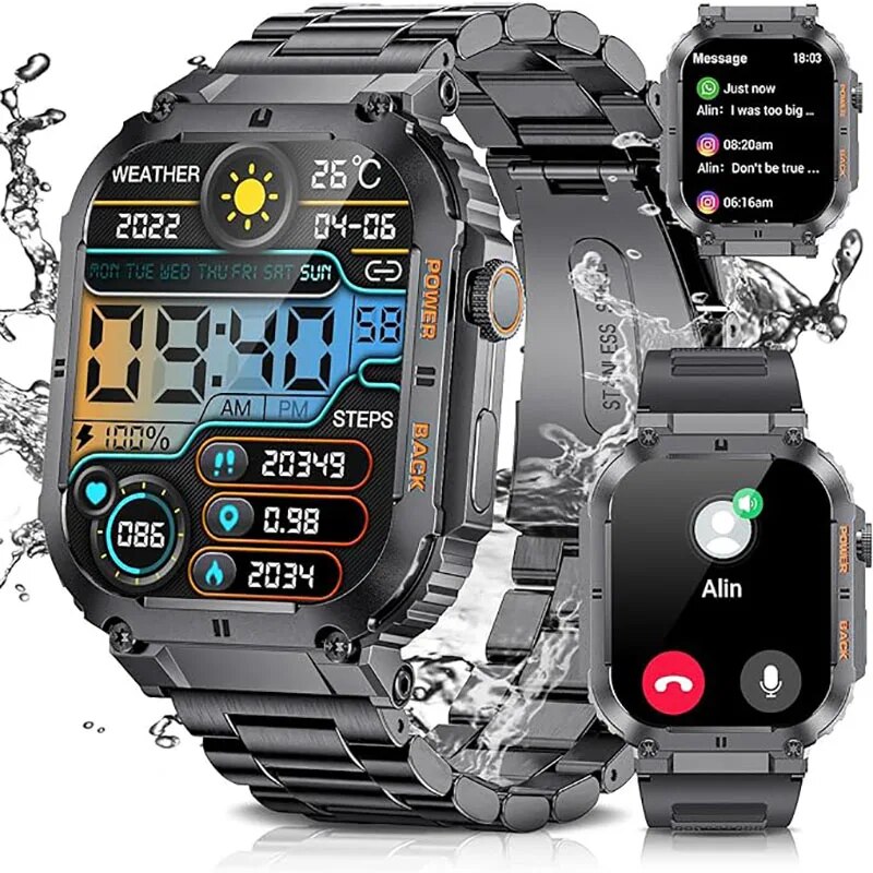 Lige สมาร์ทวอทช์ออกกำลังกายกลา - Smartwatch Watches For Men Digital บทวิจารณ์และราคา