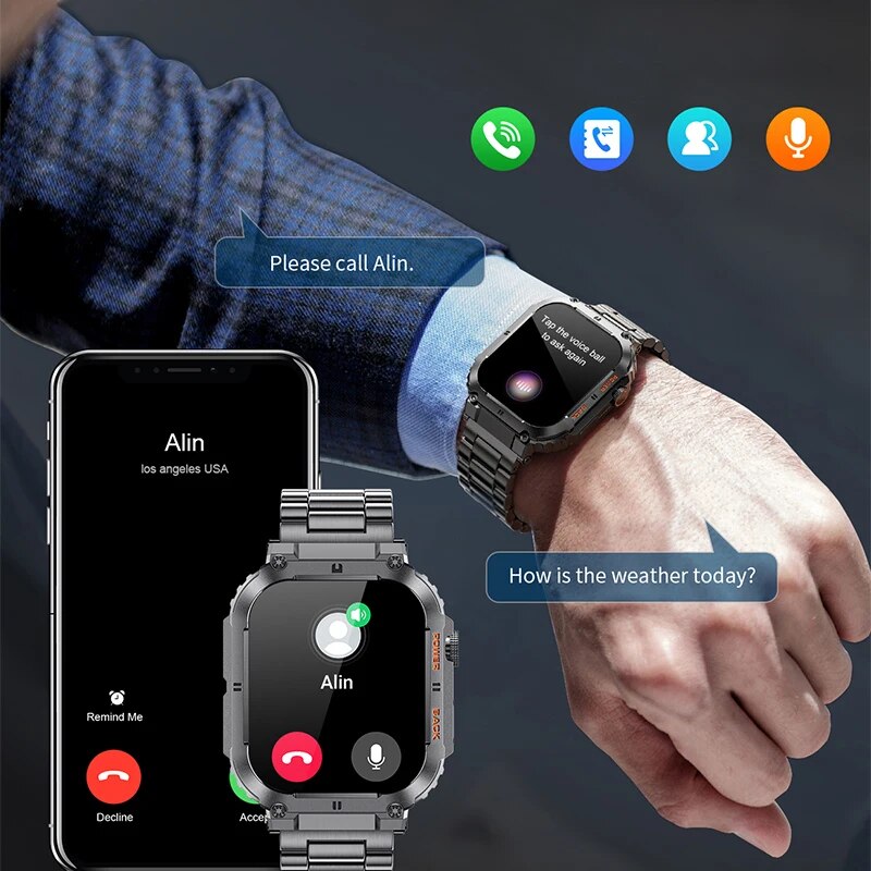 Lige สมาร์ทวอทช์ออกกำลังกายกลา - Smartwatch Watches For Men Digital บทวิจารณ์และราคา
