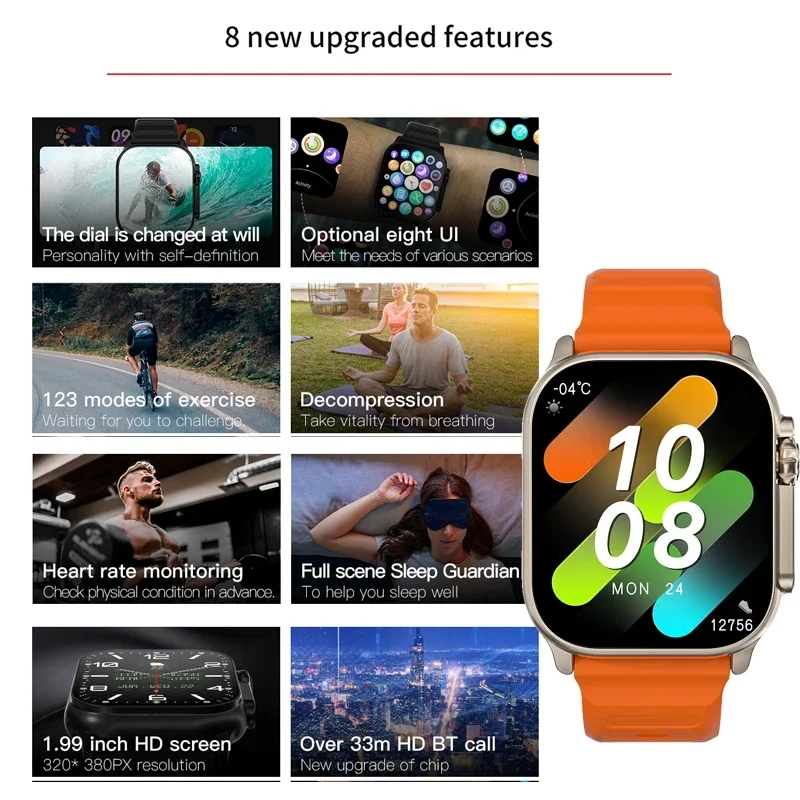 Original T900 Ultra 2 สมาร์ทนา - Smartwatch Watches For Men Digital บทวิจารณ์และราคา