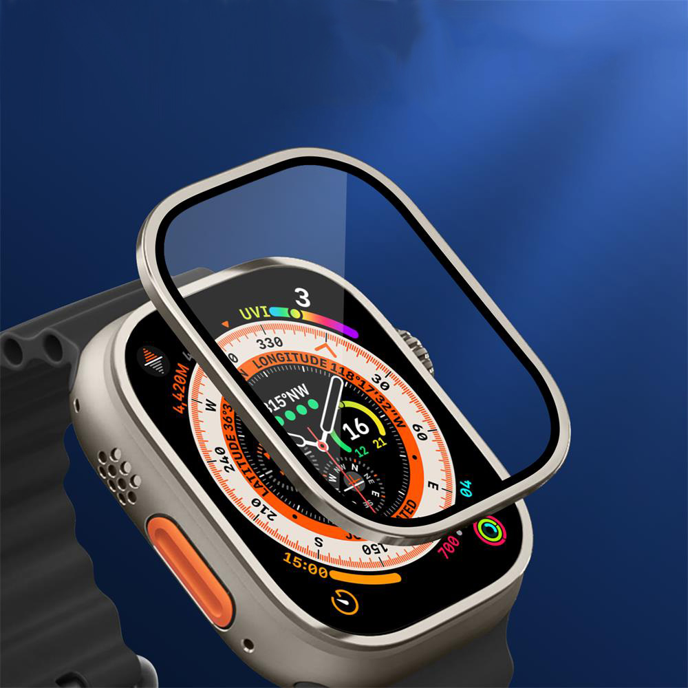 กันชนโลหะ + กระจกนิรภัยสําหรับ - Apple Watch Band บทวิจารณ์และราคา