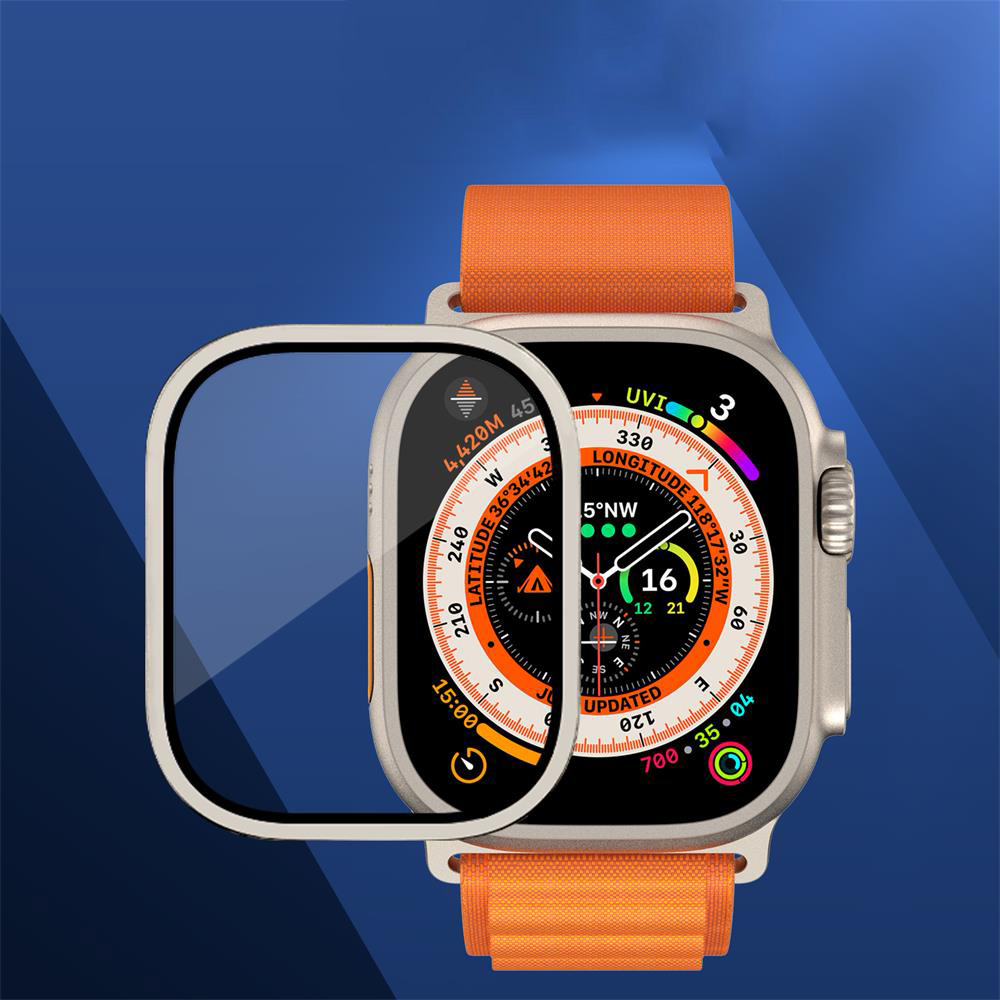กันชนโลหะ + กระจกนิรภัยสําหรับ - Apple Watch Band บทวิจารณ์และราคา