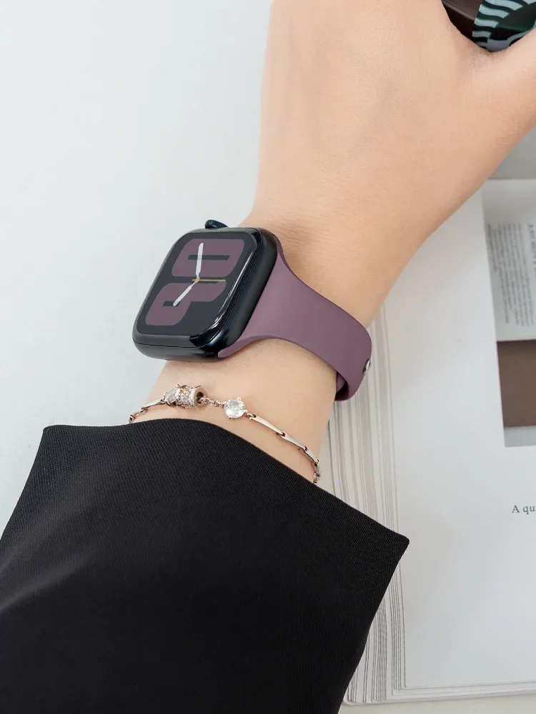 สายซิลิโคนบางสําหรับ Apple Wat - Smartwatch Slim Watches For Men บทวิจารณ์และราคา