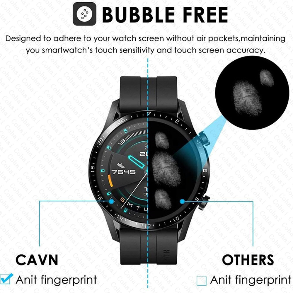 กระจกนิรภัยขอบโค้ง 20D สำหรับน - Smartwatch English บทวิจารณ์และราคา