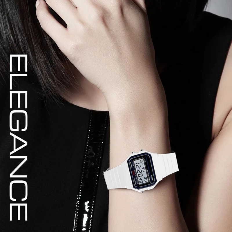 นาฬิกาดิจิตอล LED แบบสปอร์ตสำห - Silicone Sport Band บทวิจารณ์และราคา