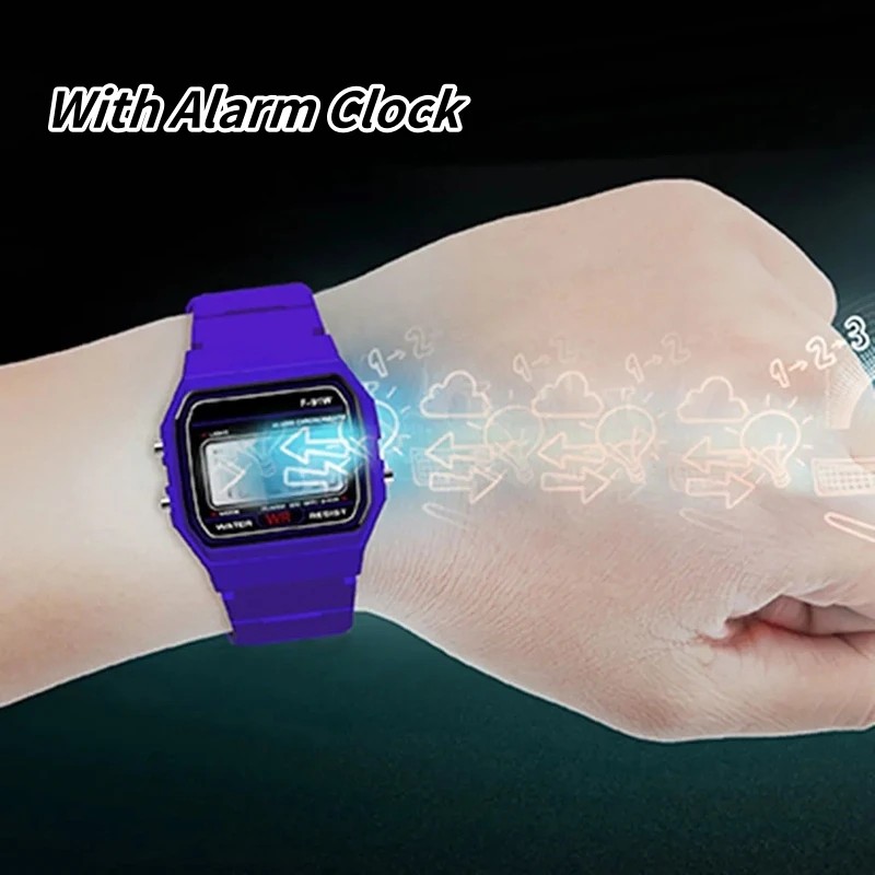 นาฬิกาดิจิตอล LED แบบสปอร์ตสำห - Silicone Sport Band บทวิจารณ์และราคา