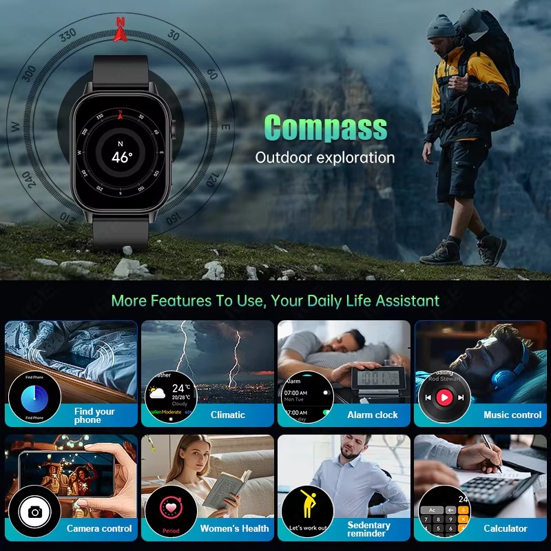 นาฬิกาสมาร์ทวอทช์ GPS รุ่นพรีเ - Smartwatch Premium Watches For Men บทวิจารณ์และราคา