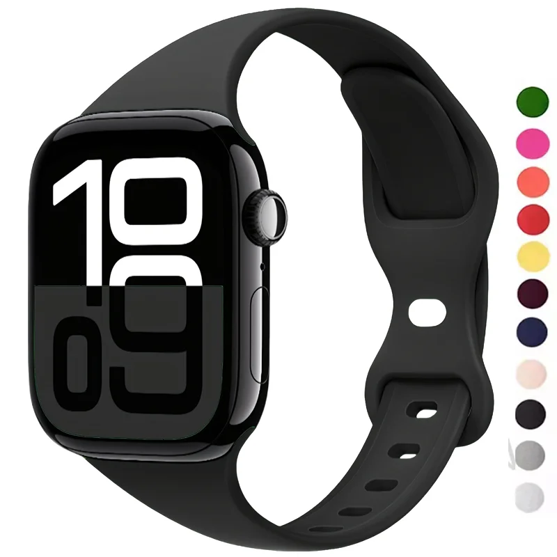 สายซิลิโคนบางสําหรับ Apple Wat - Smartwatch Slim Watches For Men บทวิจารณ์และราคา