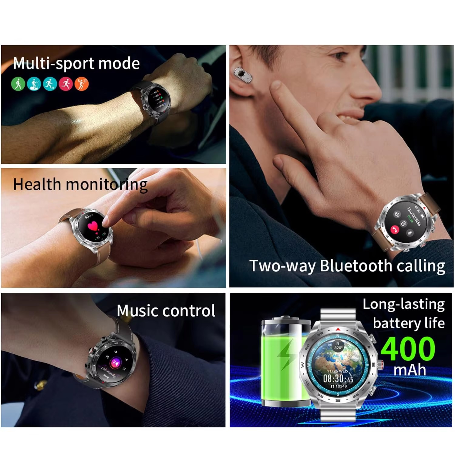 ธุรกิจสมาร์ทวอทช์ 2 ใน 1 TWS ล - Smartwatch Noise Watches For Men บทวิจารณ์และราคา
