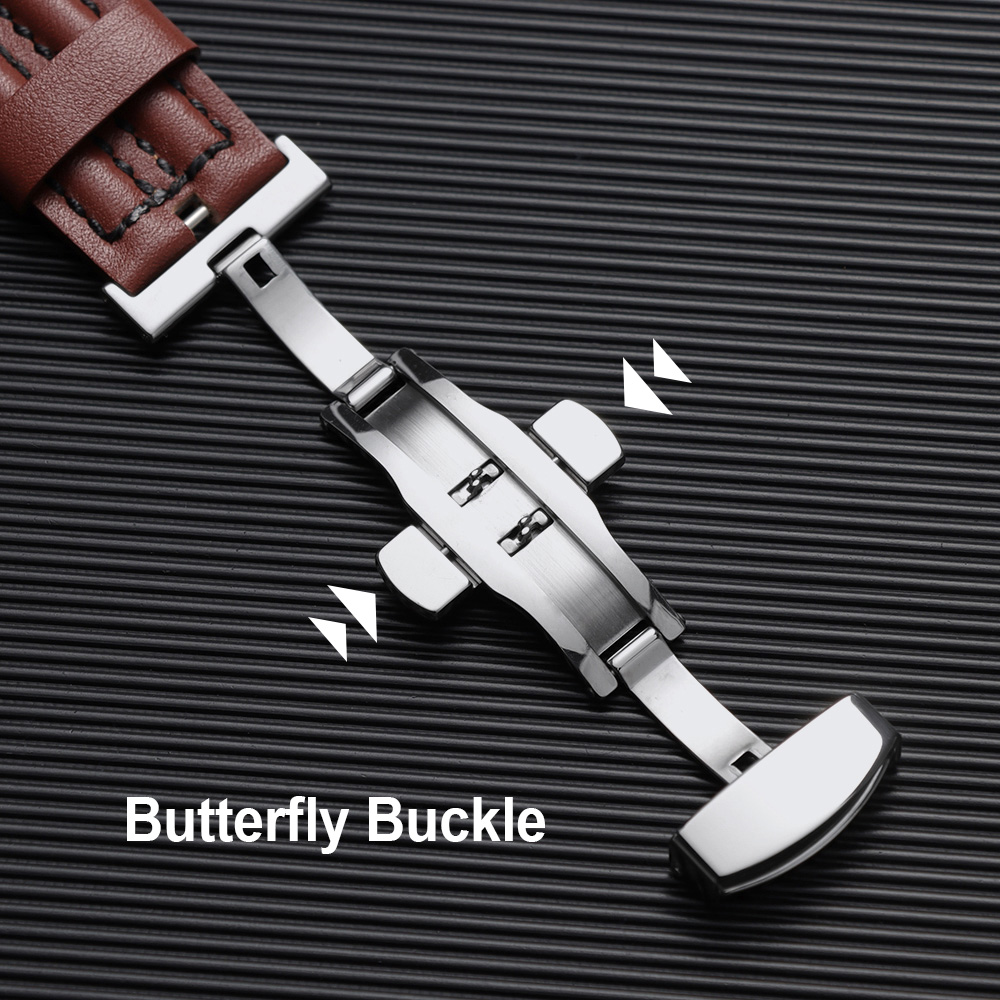 20 มม. 22 มม. สายนาฬิกาหนังวัว - Smartwatch Vintage Watches For Men บทวิจารณ์และราคา